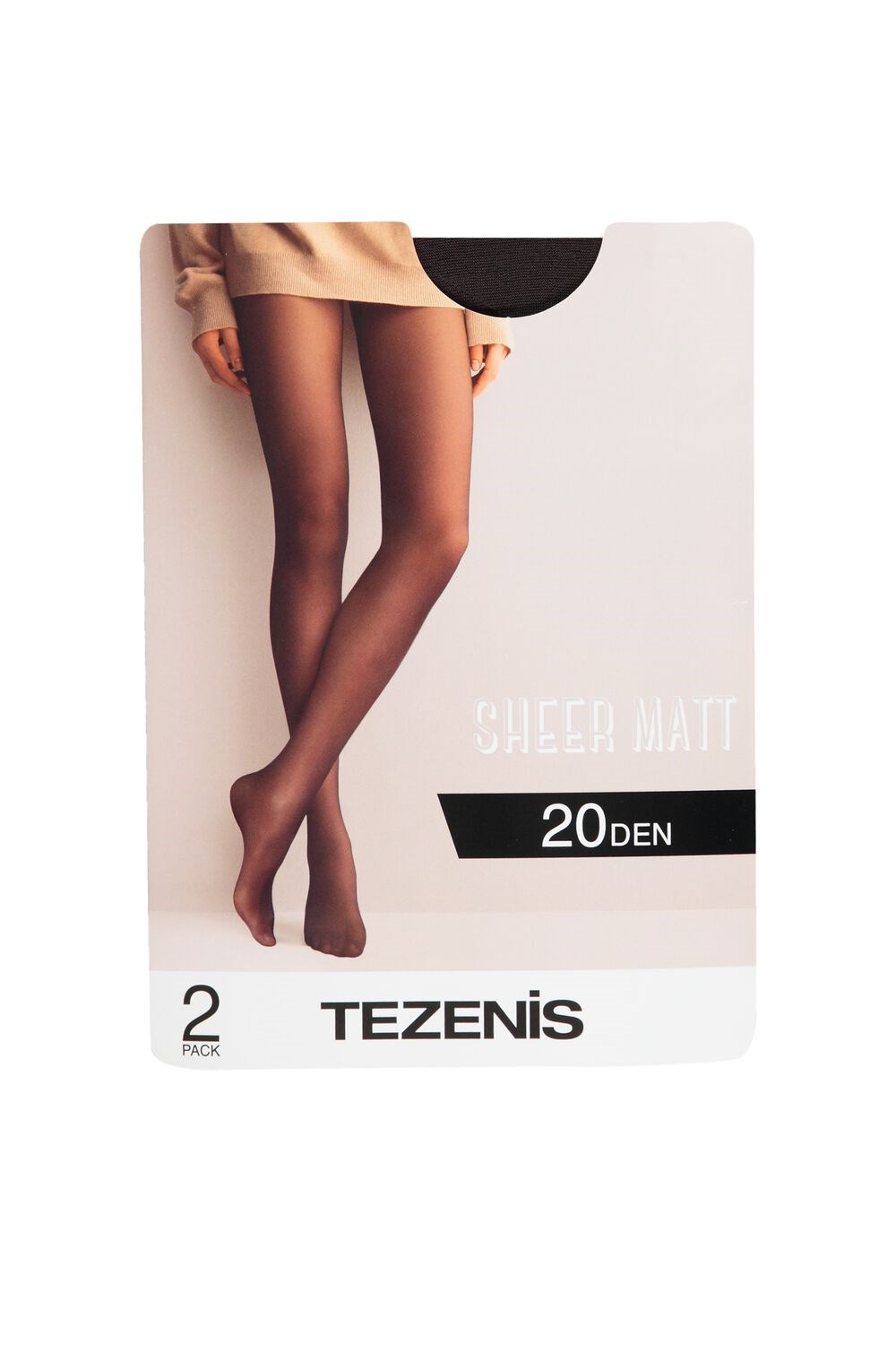 Tezenis 2 X 20 Den Sheer Tights Brązowe Kawa Brązowe | 4728-EVGDT