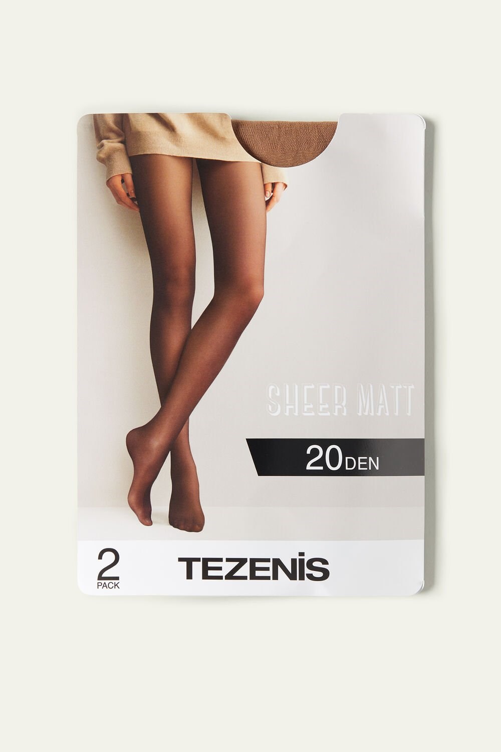 Tezenis 2 X 20 Den Sheer Tights Nude Natural Bronze 2673 | 4832-FKERI