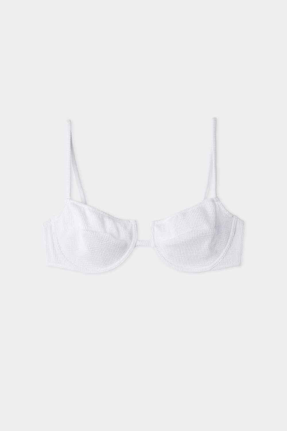 Tezenis 3D-Effect Balconette Bikini Top Białe Białe | 3286-VHXZA