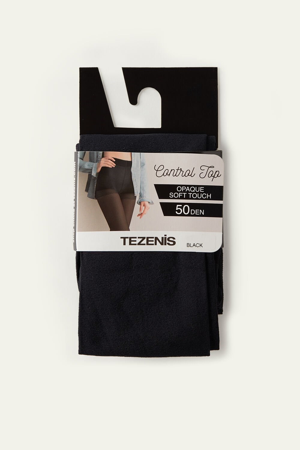 Tezenis 50 Den Opaque Control Tights Czarne Czarne | 4253-JETFN