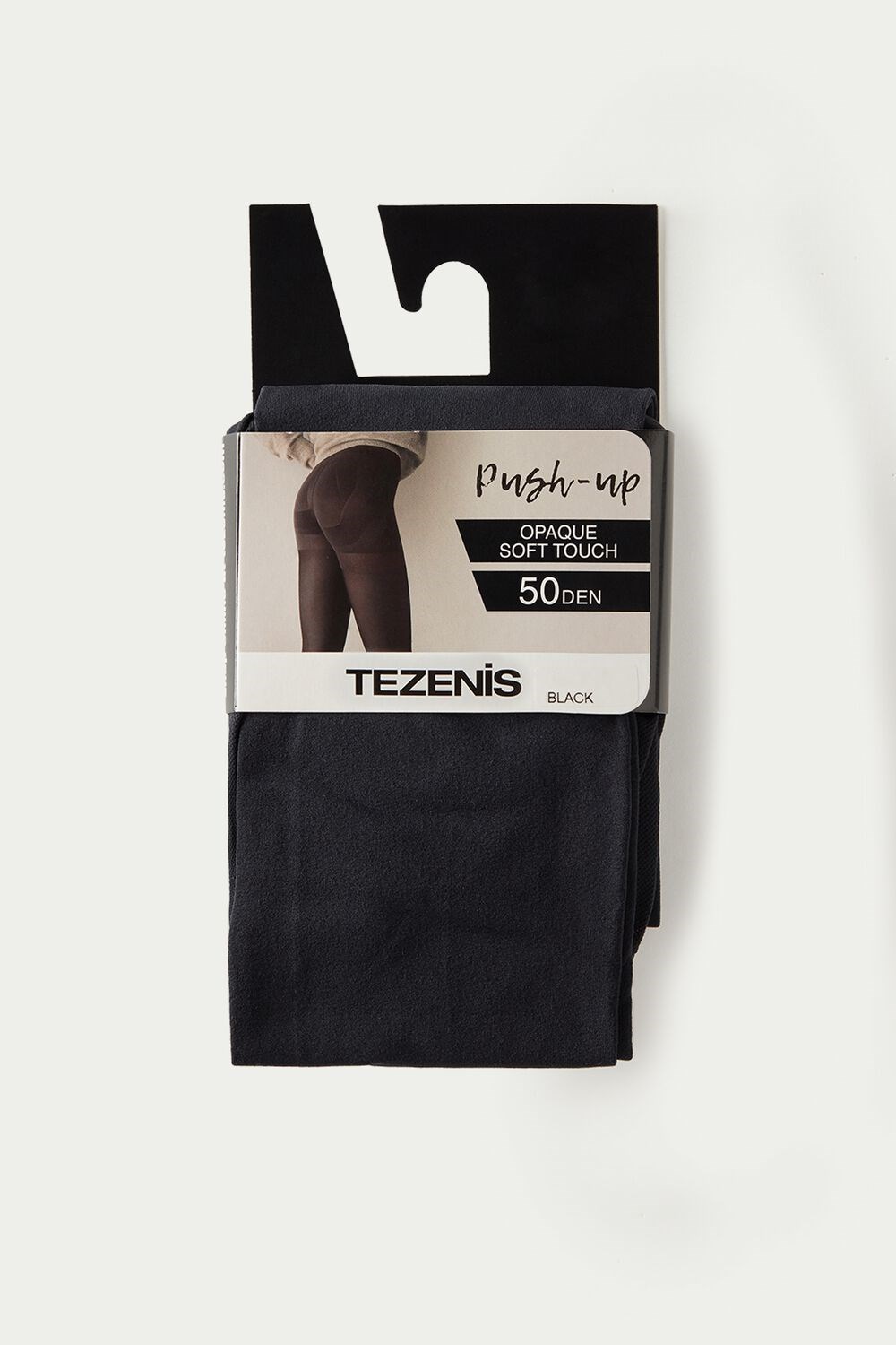 Tezenis 50 Den Push-Up Tights Czarne Czarne | 6845-MRDAL