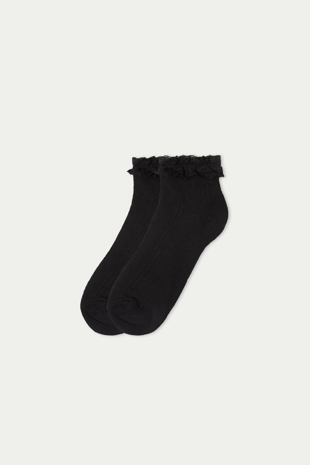 Tezenis Appliquéd Patterned Bawełniane No-Show Socks Czarne Czarne | 2815-ZILXF