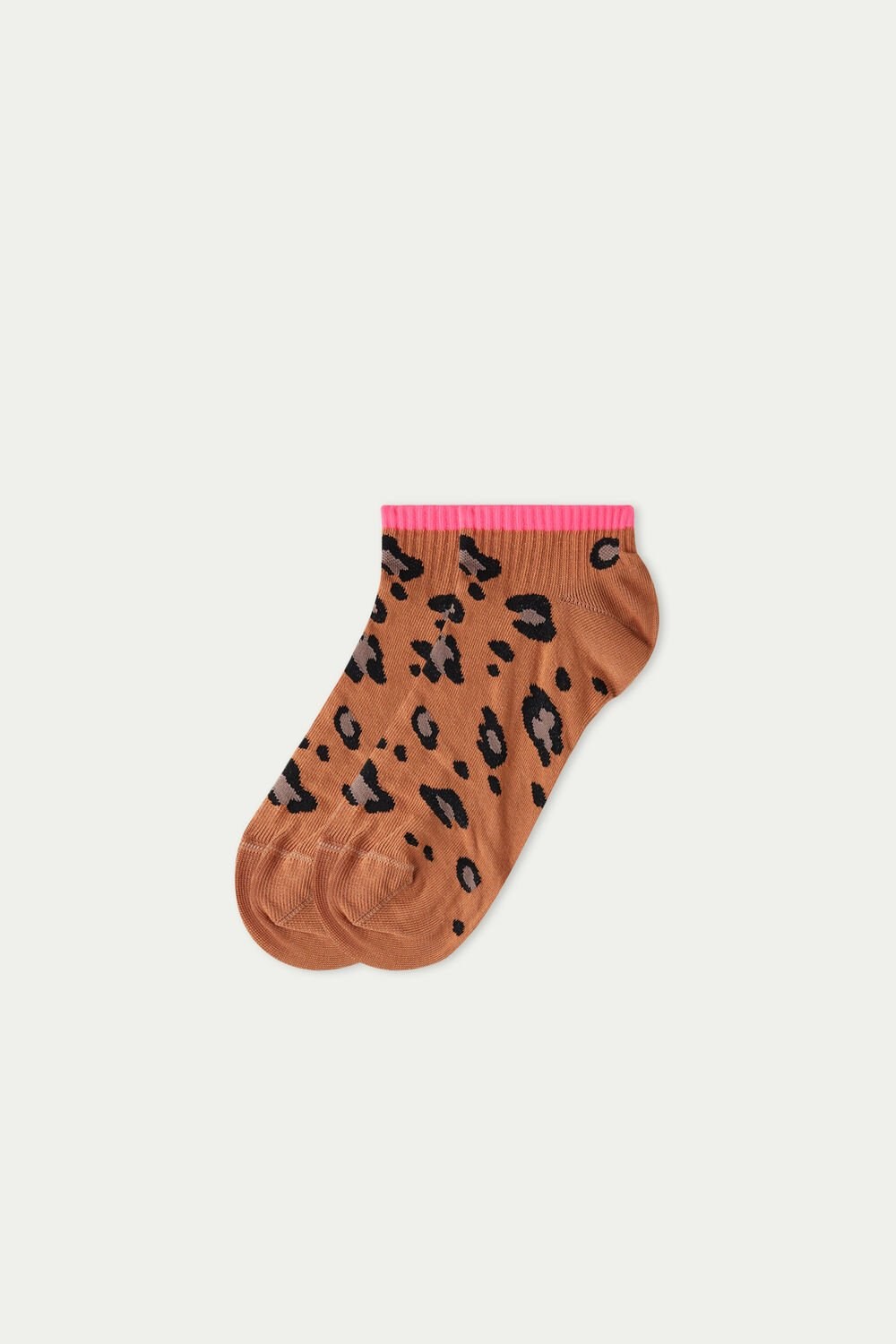 Tezenis Appliquéd Patterned Bawełniane No-Show Socks Animal Camel Spot Print 468v | 4819-RLDMS