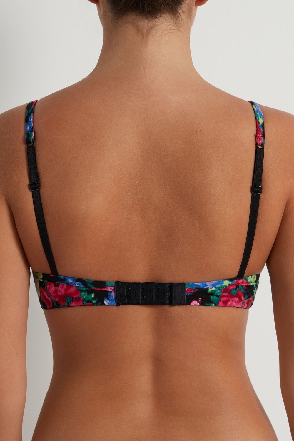 Tezenis Athens Printed Push-Up Bra Czarne | 3492-QUTMS