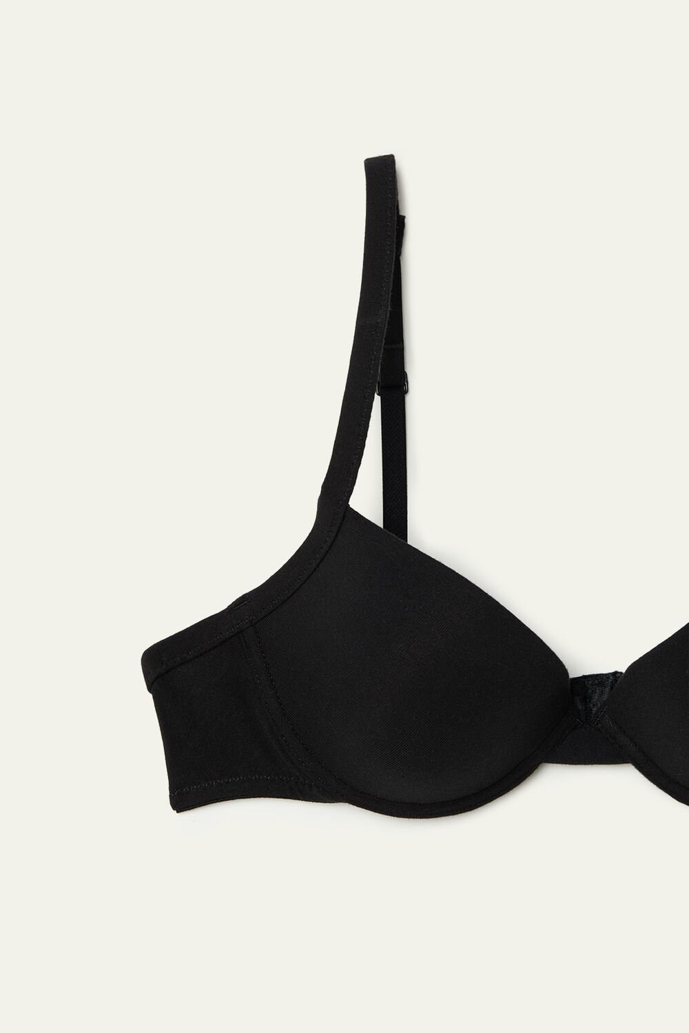 Tezenis Athens Push-Up Bra in Bawełniane Czarne Czarne | 2761-YKTVL