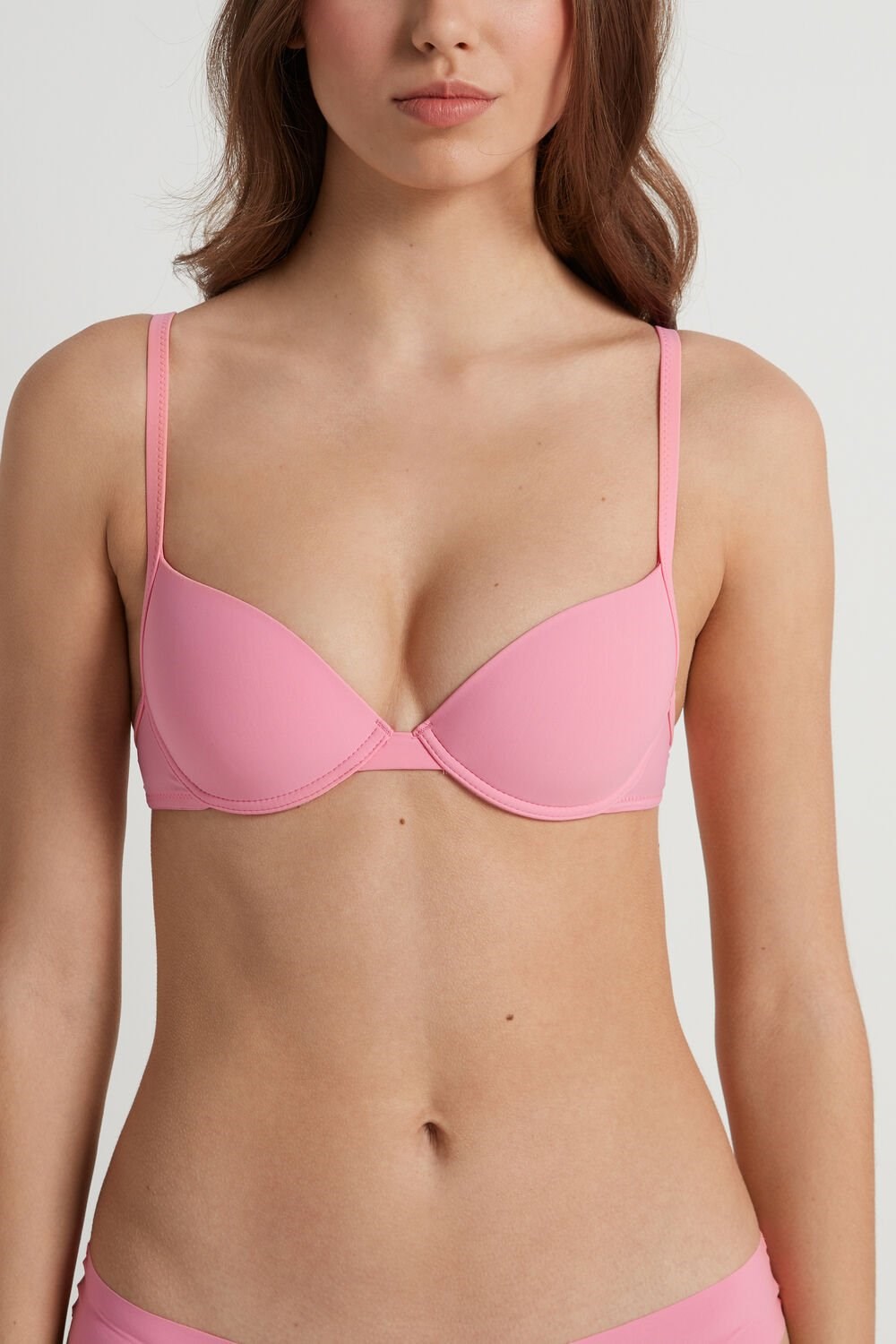 Tezenis Athens Push-Up Bra in Microfiber Różowe Różowe | 0678-HOKEJ