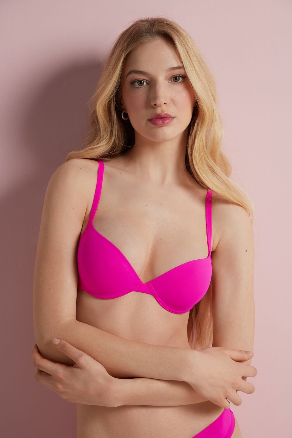 Tezenis Athens Push-Up Bra in Microfiber Różowe Fuksja | 8241-AGEXO