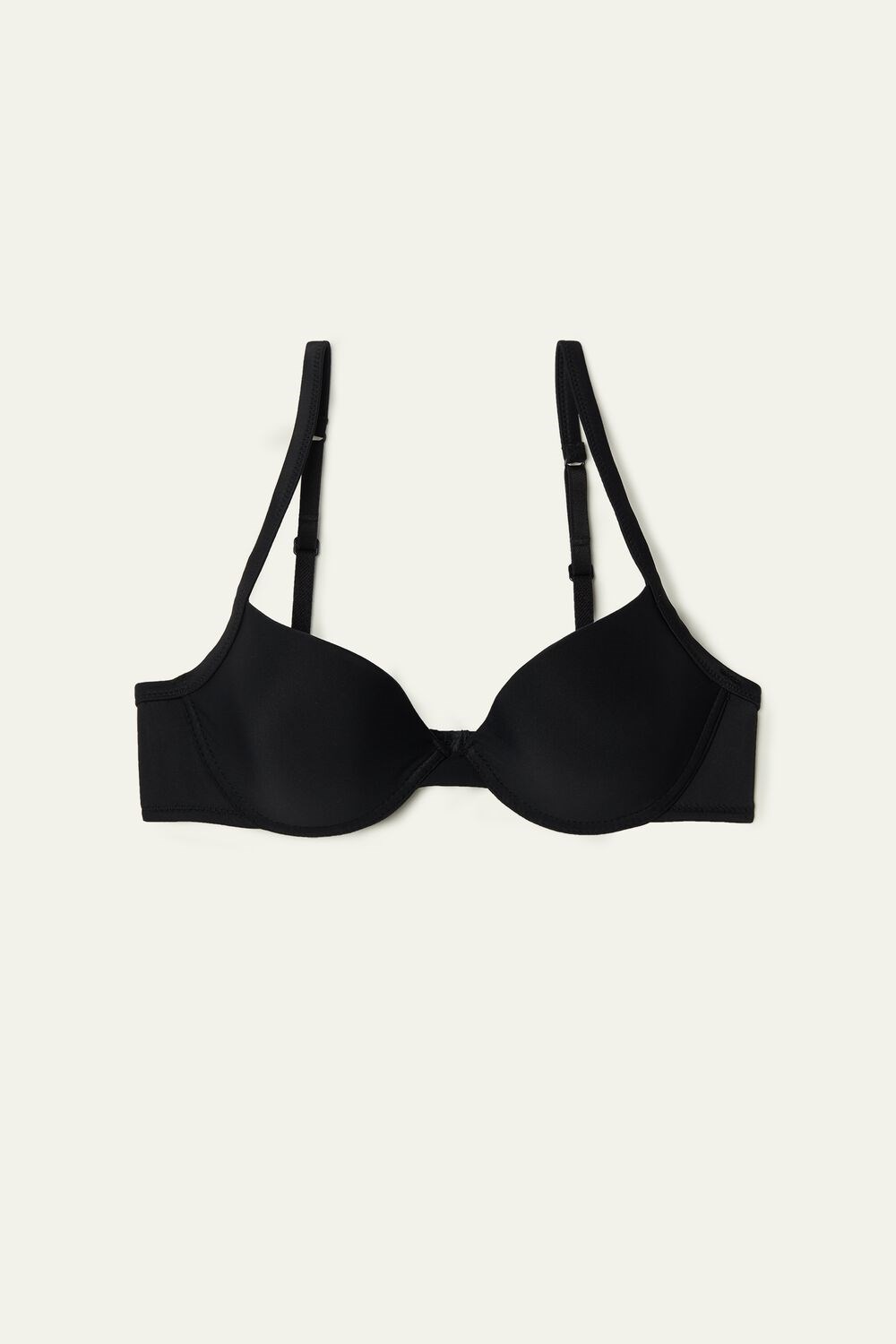 Tezenis Athens Push-Up Bra in Microfiber Czarne Czarne | 8246-GPWTA