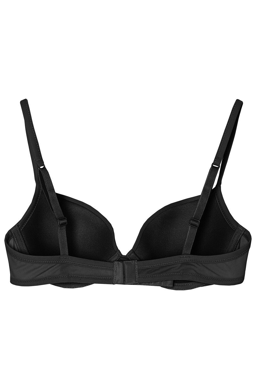 Tezenis Athens Push-Up Bra in Microfiber Czarne Czarne | 8246-GPWTA