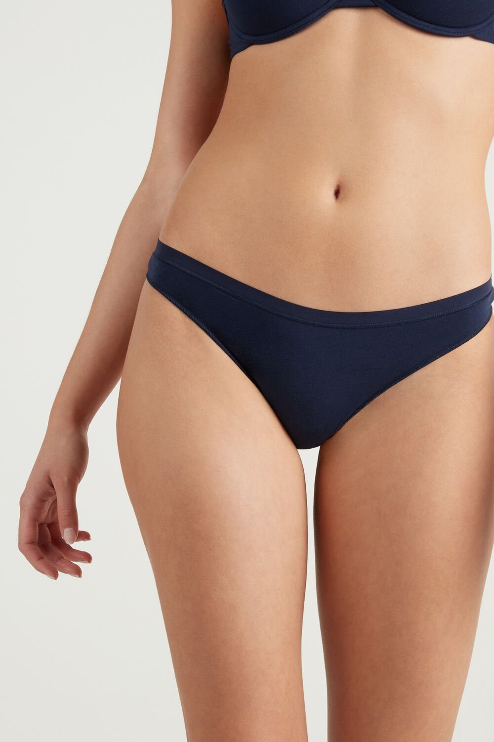 Tezenis Bawełniane Cheeky Briefs Niebieskie Niebieskie | 0379-AWSMC