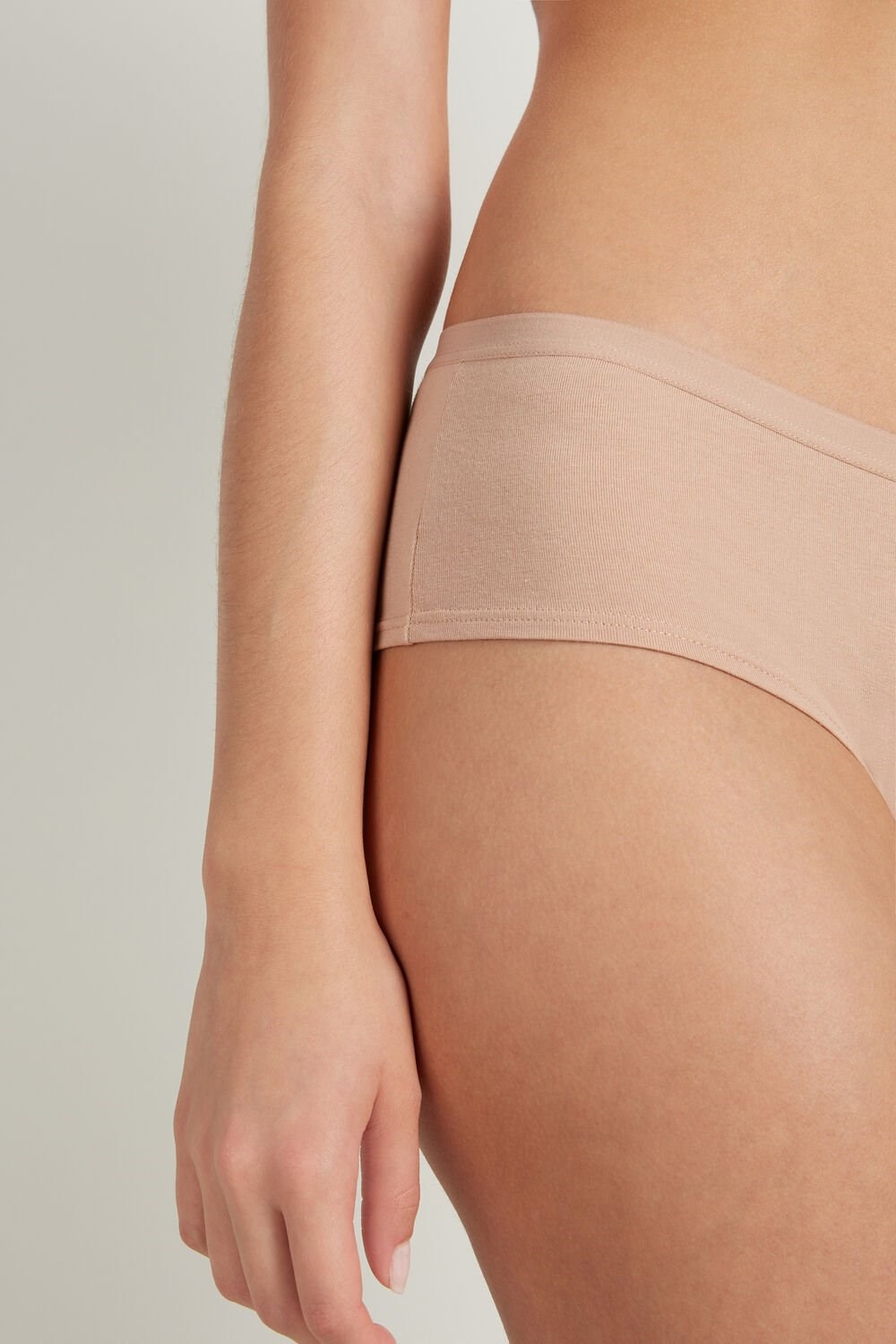 Tezenis Bawełniane French Panties Nude Natural Blush 1905 | 4796-MFGEC