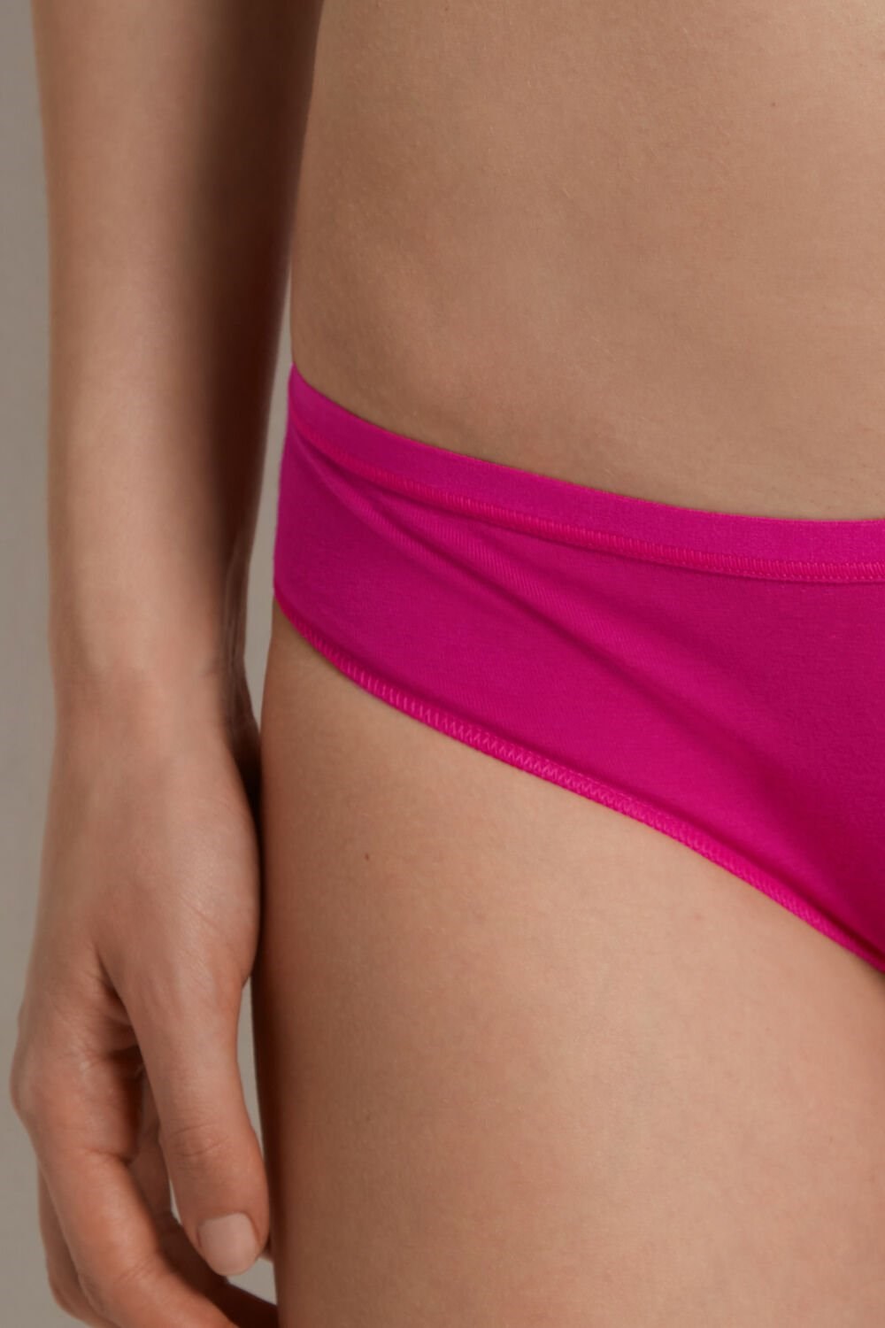 Tezenis Bawełniane Panties Różowe Ciemny | 2589-AWCHY