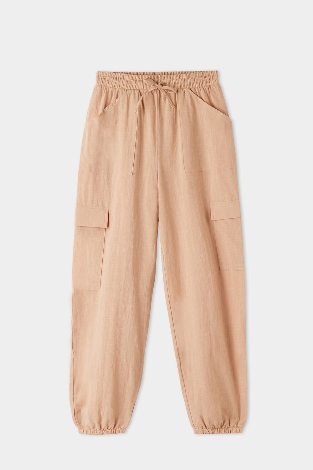 Tezenis Bawełniane Płócienne Cargo Pants Nude Nude Sand 557v | 9187-NMTOG