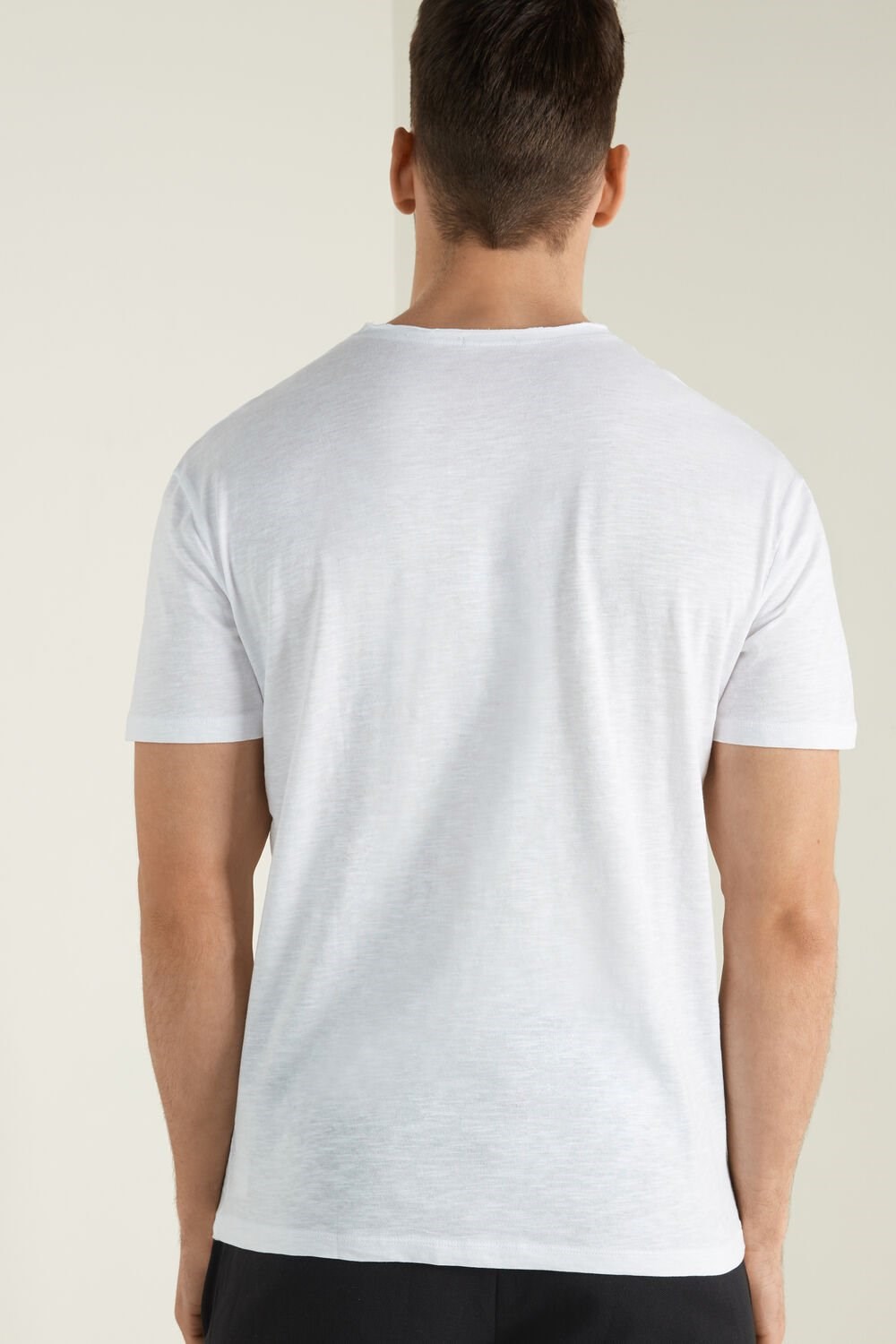 Tezenis Bawełniane T-Shirt with Breast Pocket Białe Białe | 0172-IGVDM