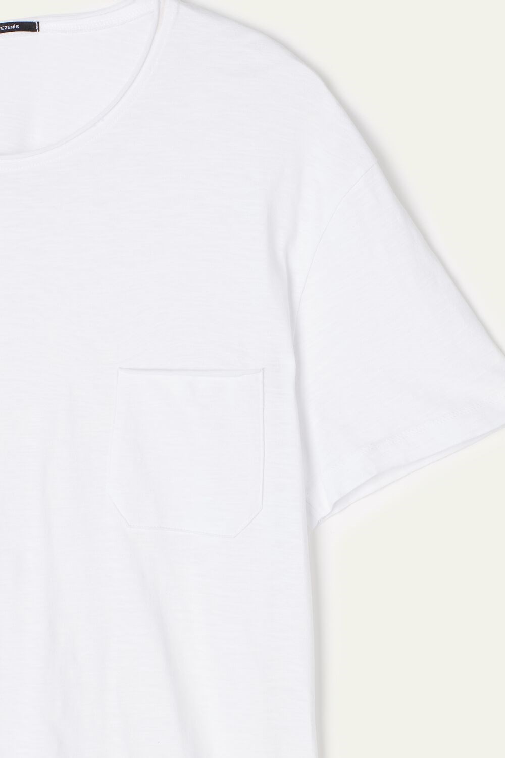 Tezenis Bawełniane T-Shirt with Breast Pocket Białe Białe | 0172-IGVDM