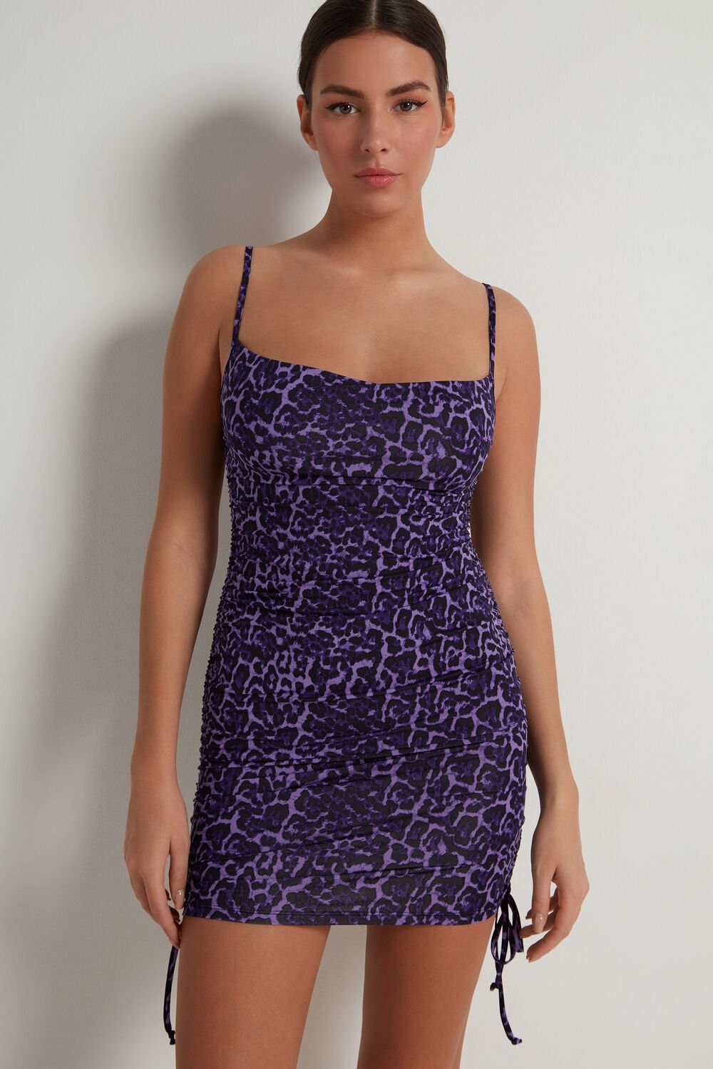 Tezenis Bez Rękawów Sukienki with Drawstrings Violet Violet Animal Print 305v | 8912-DTSMF