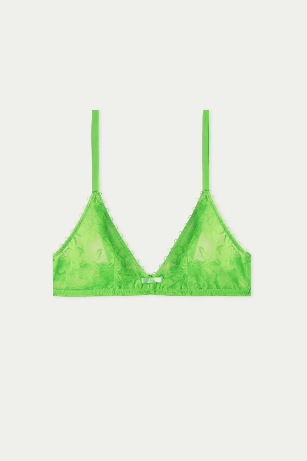 Tezenis Blooming Koronkowe Triangle Bra Zielone Zielone | 0439-OGMNH