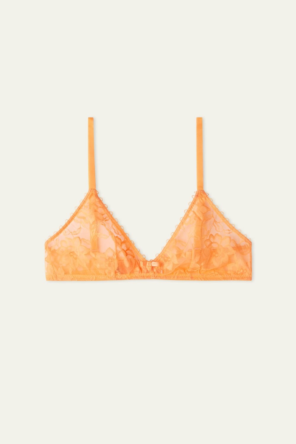 Tezenis Blooming Koronkowe Triangle Bra Pomarańczowe Pomarańczowe | 4376-UFSBJ