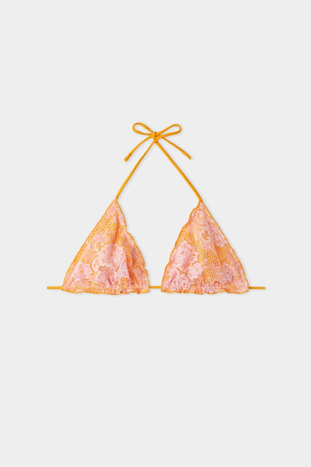 Tezenis Blush Koronkowe Triangle Bikini Top Różowe | 4625-UVPHR