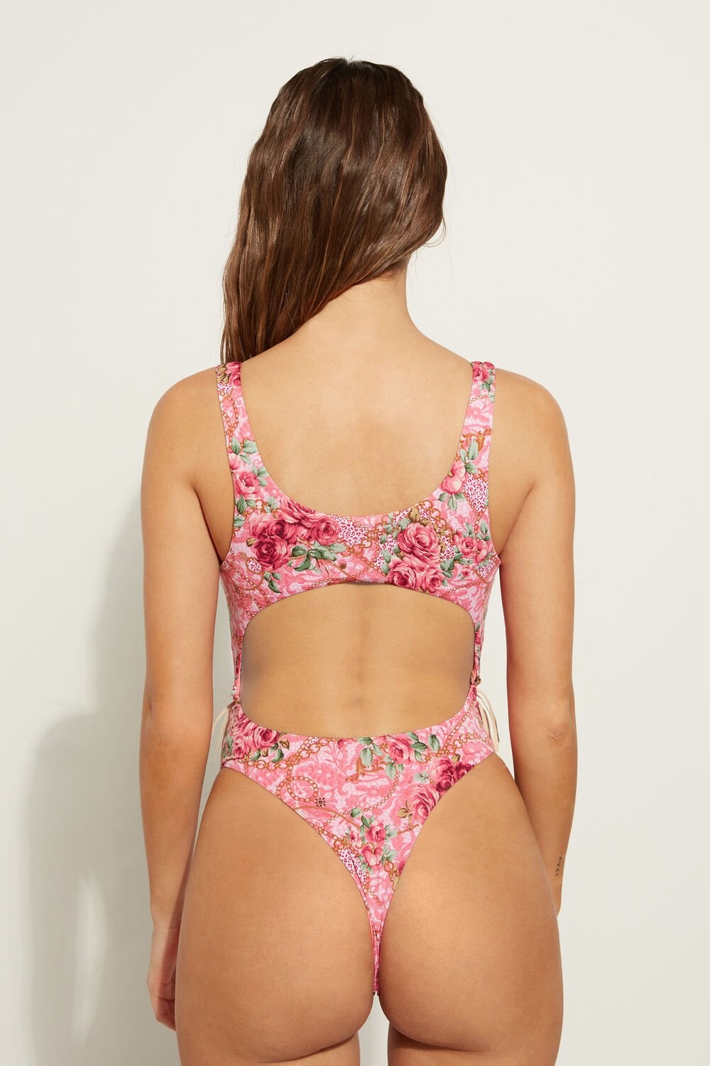 Tezenis Boho Chic One-Piece Swimsuit Różowe | 4650-QBAYS