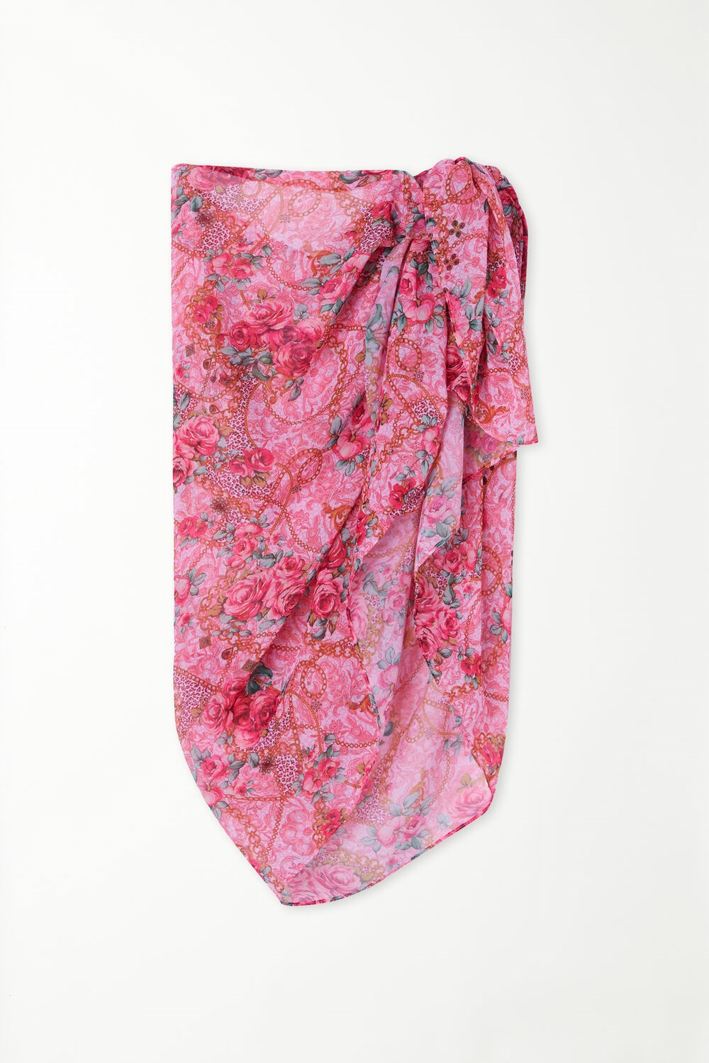 Tezenis Chiffon Bandana/Pareo Różowe | 3671-BPFJA