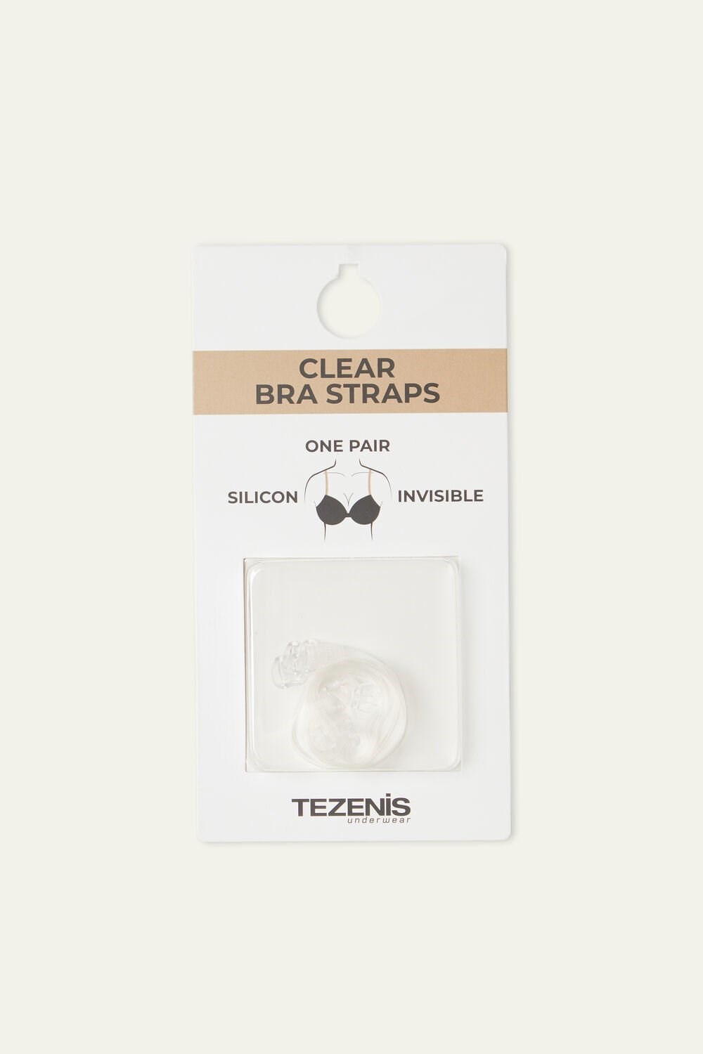 Tezenis Clear Silikon Straps Nude Sheer 164 | 4861-THSFA