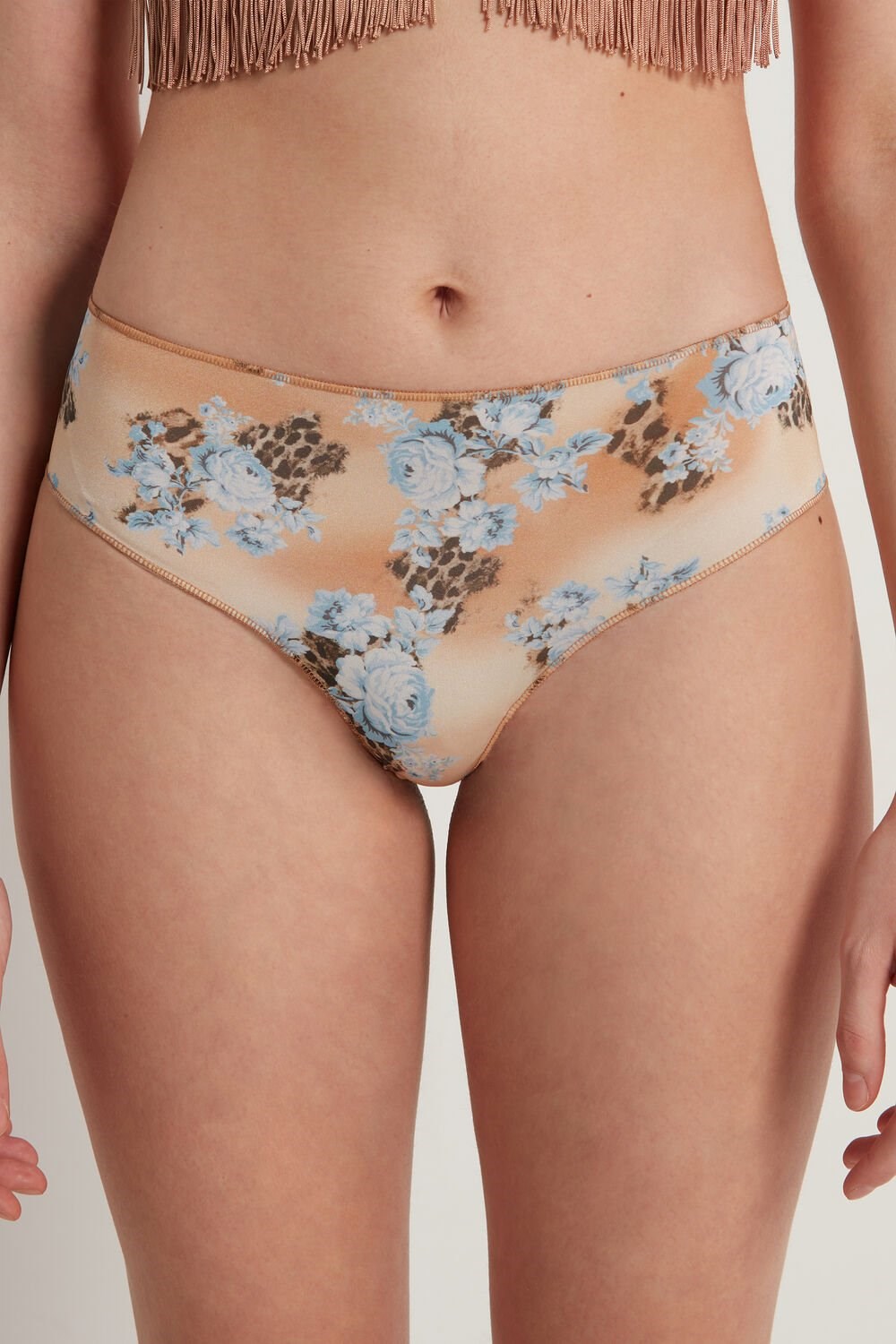 Tezenis Country Flowers Brazilian Hipsters Brązowe Panterka | 4183-XNVTG