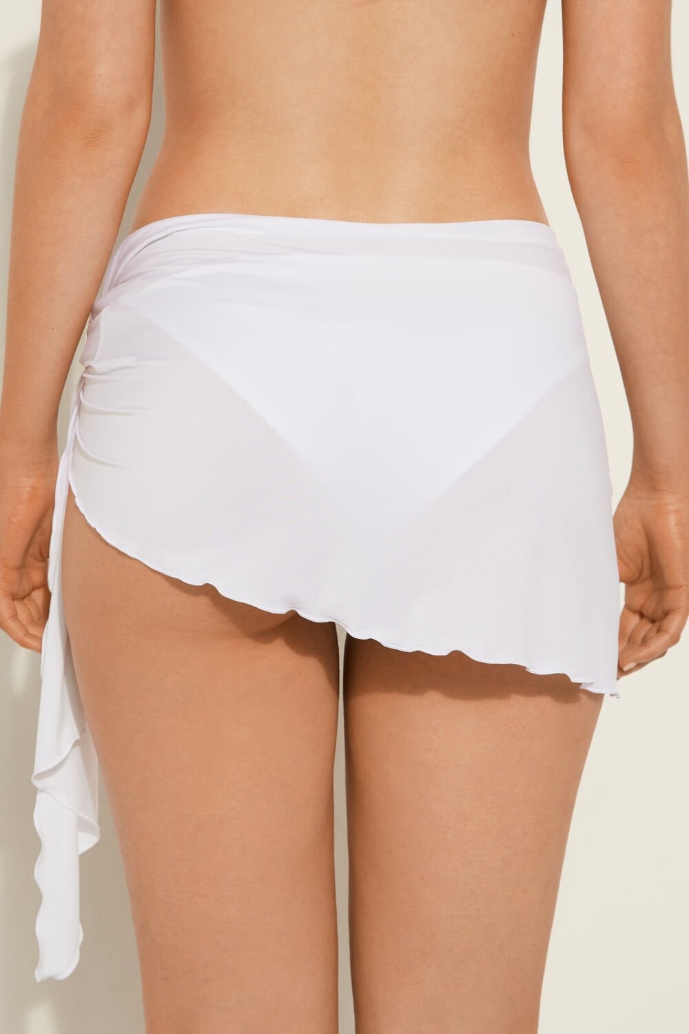 Tezenis Crystal Klamry Mini Pareo Skirt Białe Białe | 8326-TUYWS