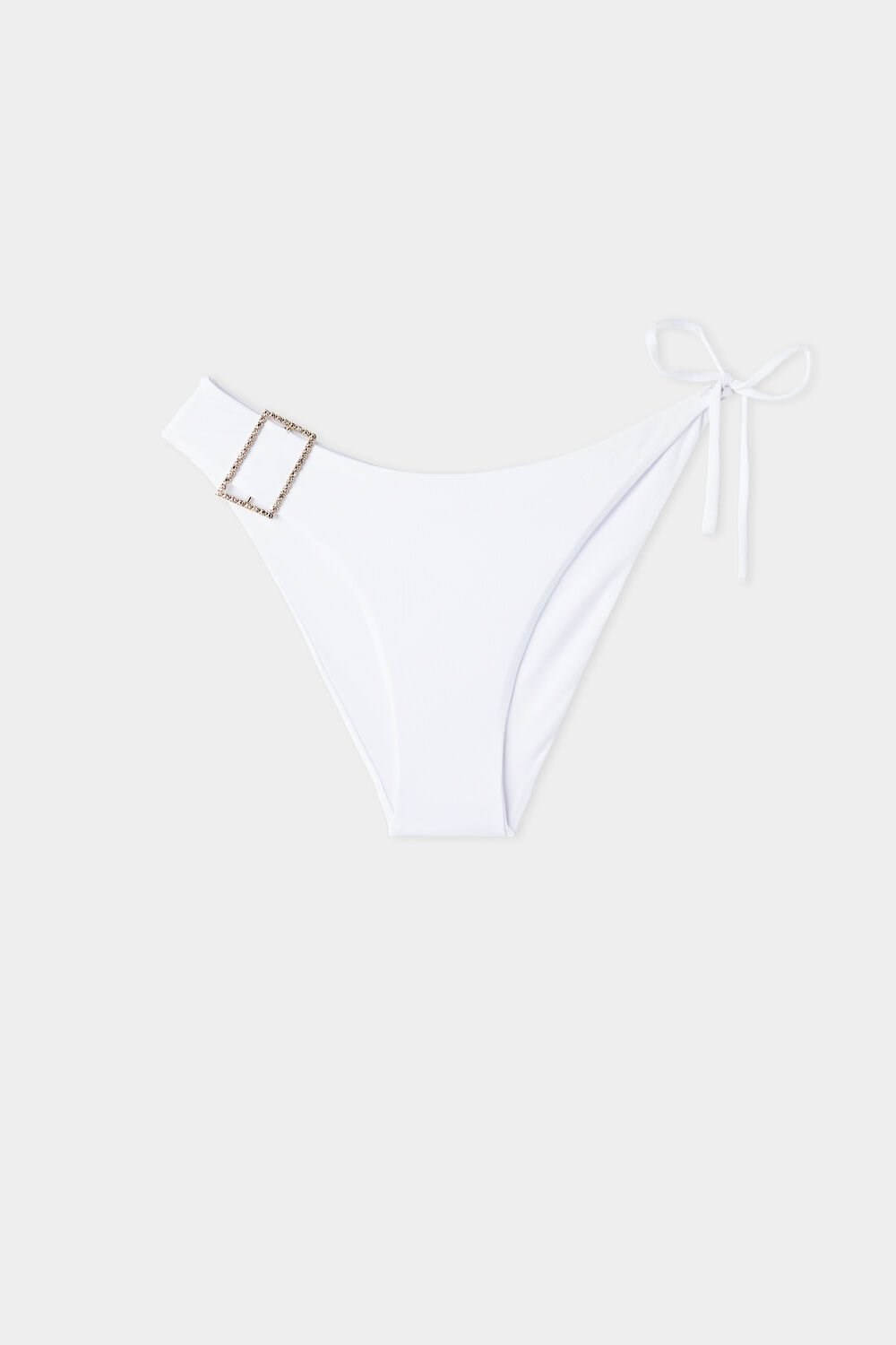 Tezenis Crystal Klamry String Bikini Bottoms Białe Białe | 2460-SAOUF