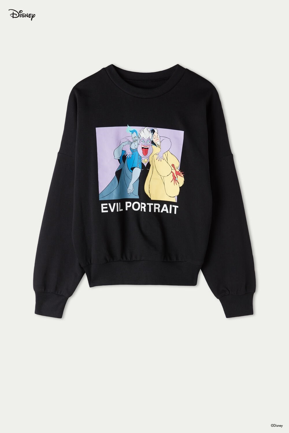 Tezenis Disney Villains Long Sleeve Crewneck Sweatshirt Czarne Czarne | 0489-LSXQP