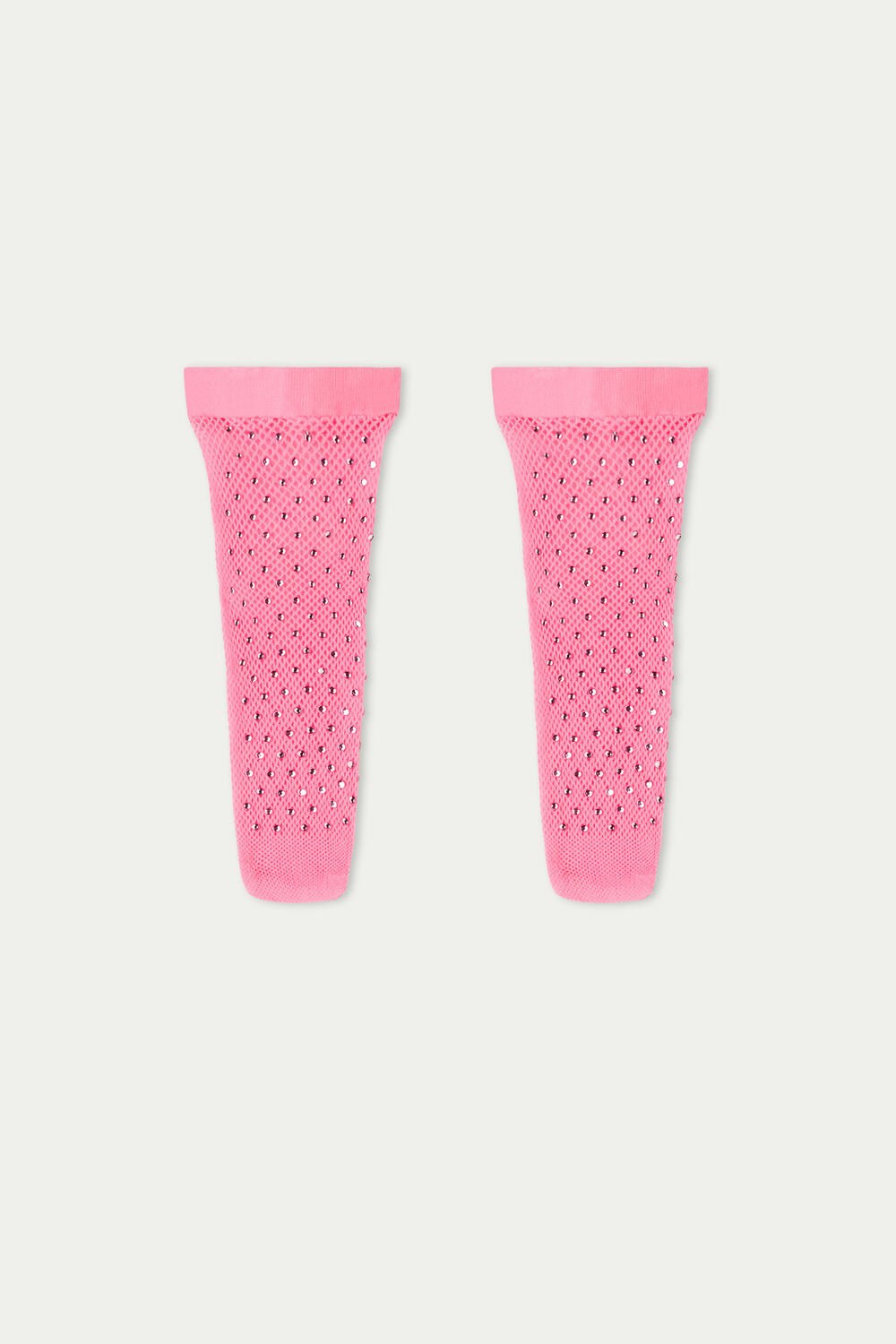 Tezenis Fishnet Socks with Rhinestones Różowe Różowe | 4895-FHGKL