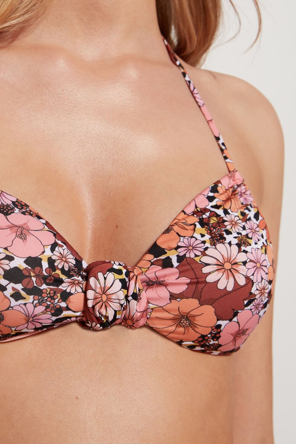 Tezenis Flower Animal Print Bra Styl Bikini Top Floral Floral Animal Print 581v | 9325-OGPWH