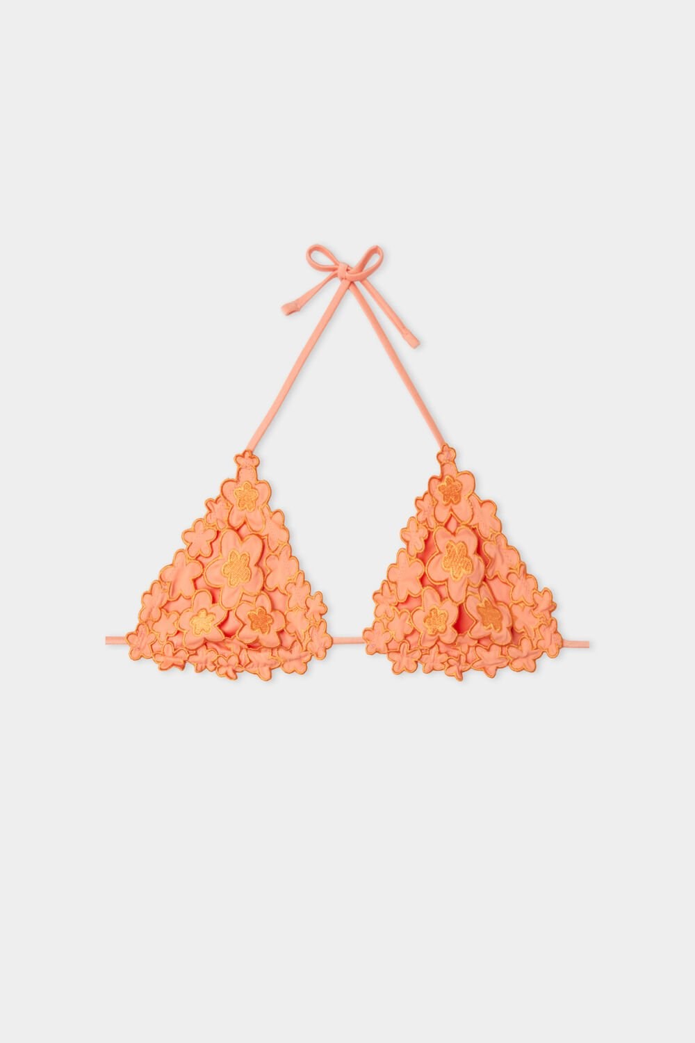 Tezenis Flower Macramè Triangle Bikini Top Pomarańczowe Pomarańczowe | 9036-SJVRK