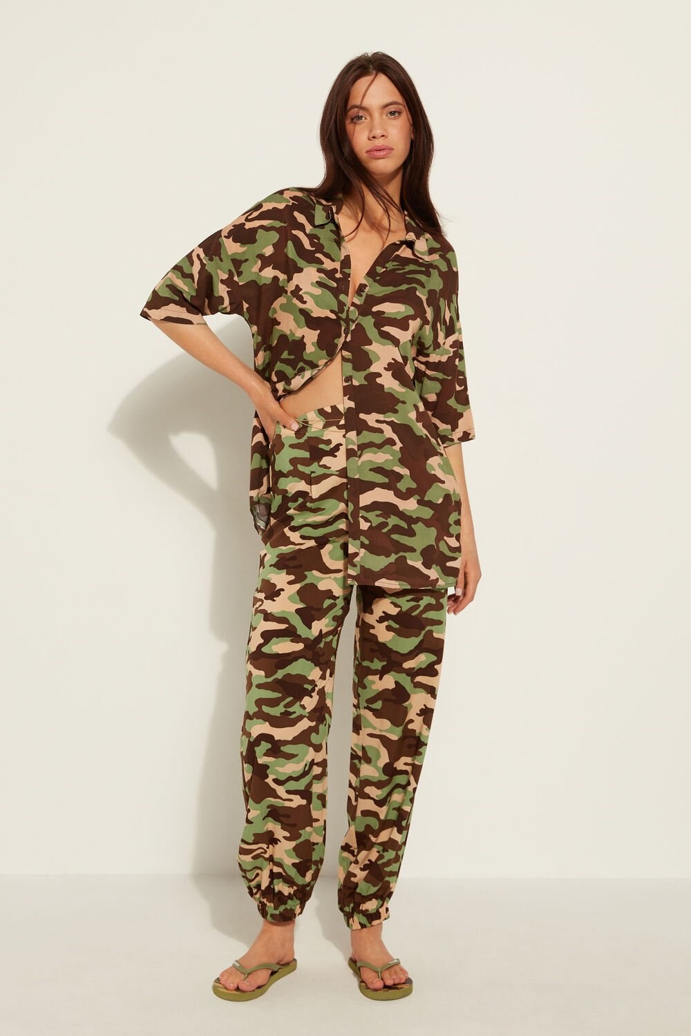 Tezenis Half-sleeve Cloth Shirt Kolorowe Camo | 1256-FWNDQ