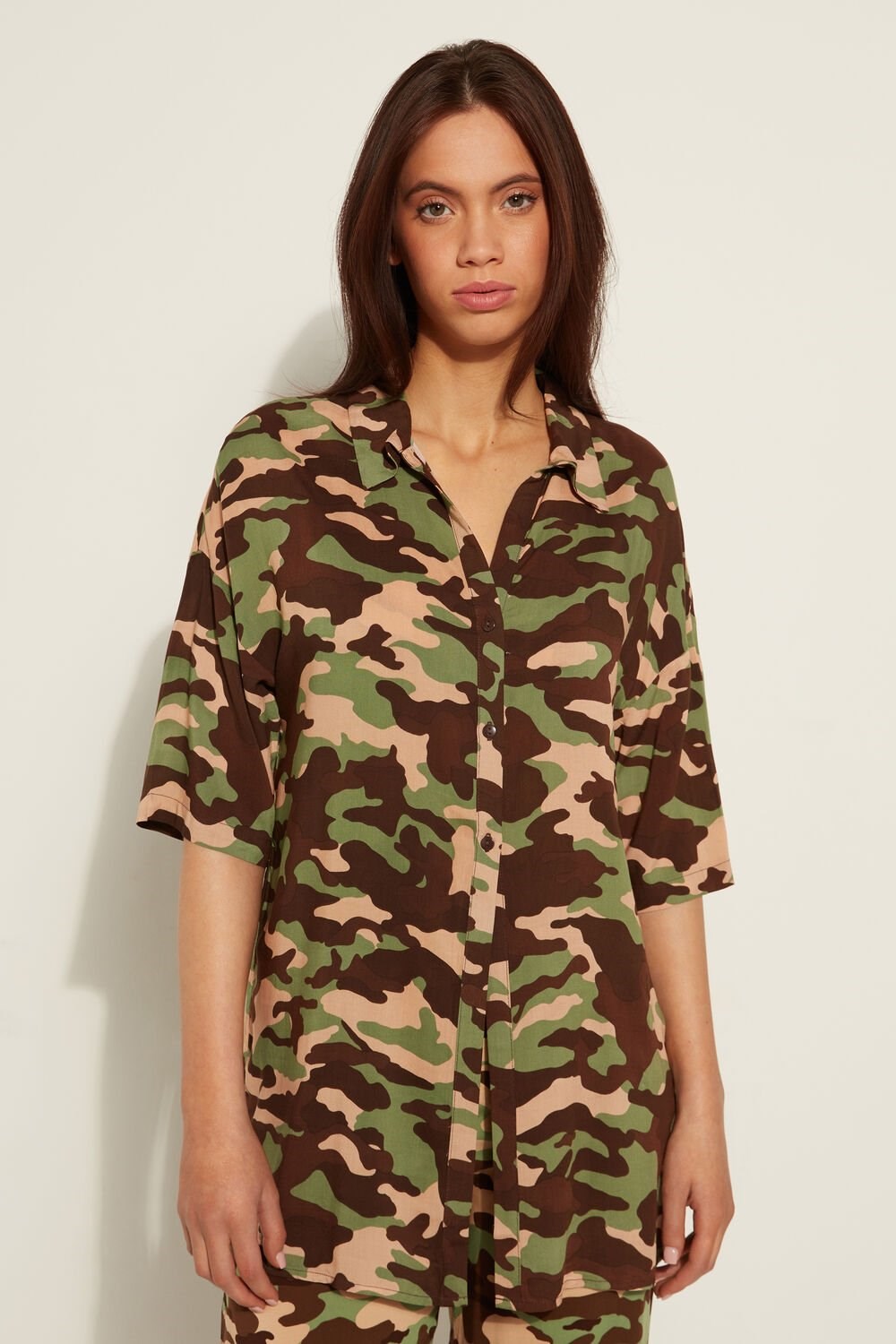 Tezenis Half-sleeve Cloth Shirt Kolorowe Camo | 1256-FWNDQ