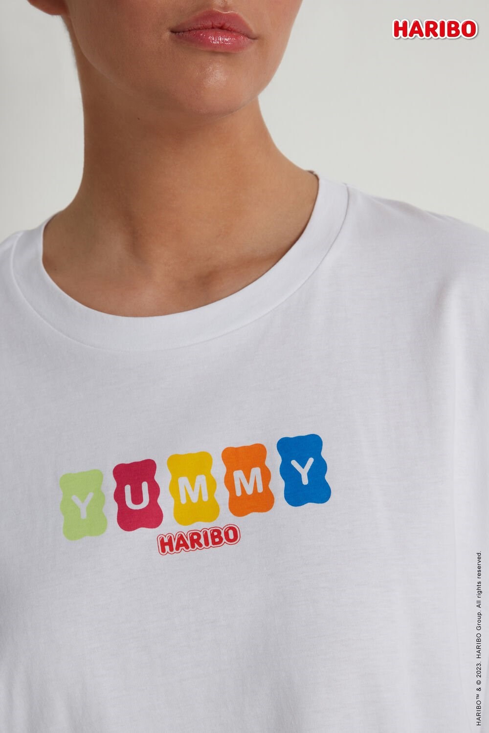 Tezenis Haribo Dropped Shoulder T-Shirt Białe | 1932-SMNDE