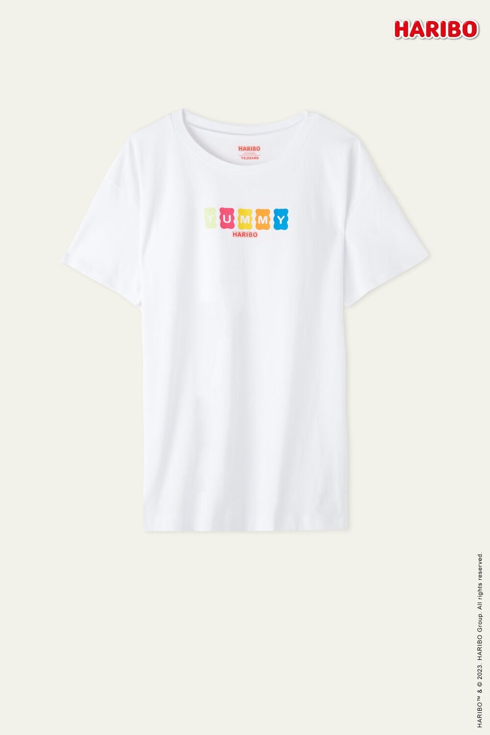 Tezenis Haribo Dropped Shoulder T-Shirt Białe | 1932-SMNDE