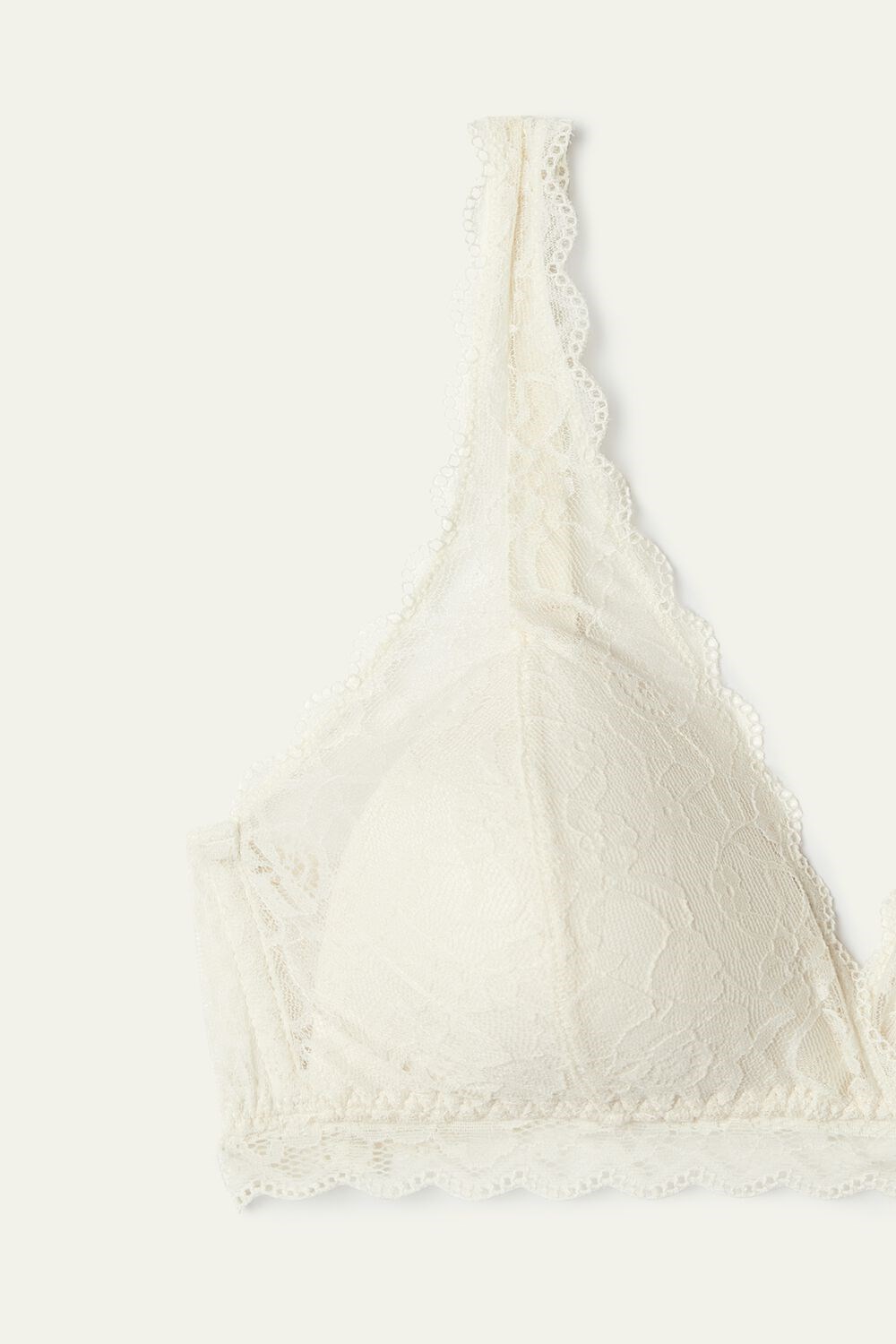 Tezenis Havana Koronkowe Triangle Bralette Kremowe | 3274-STQZD