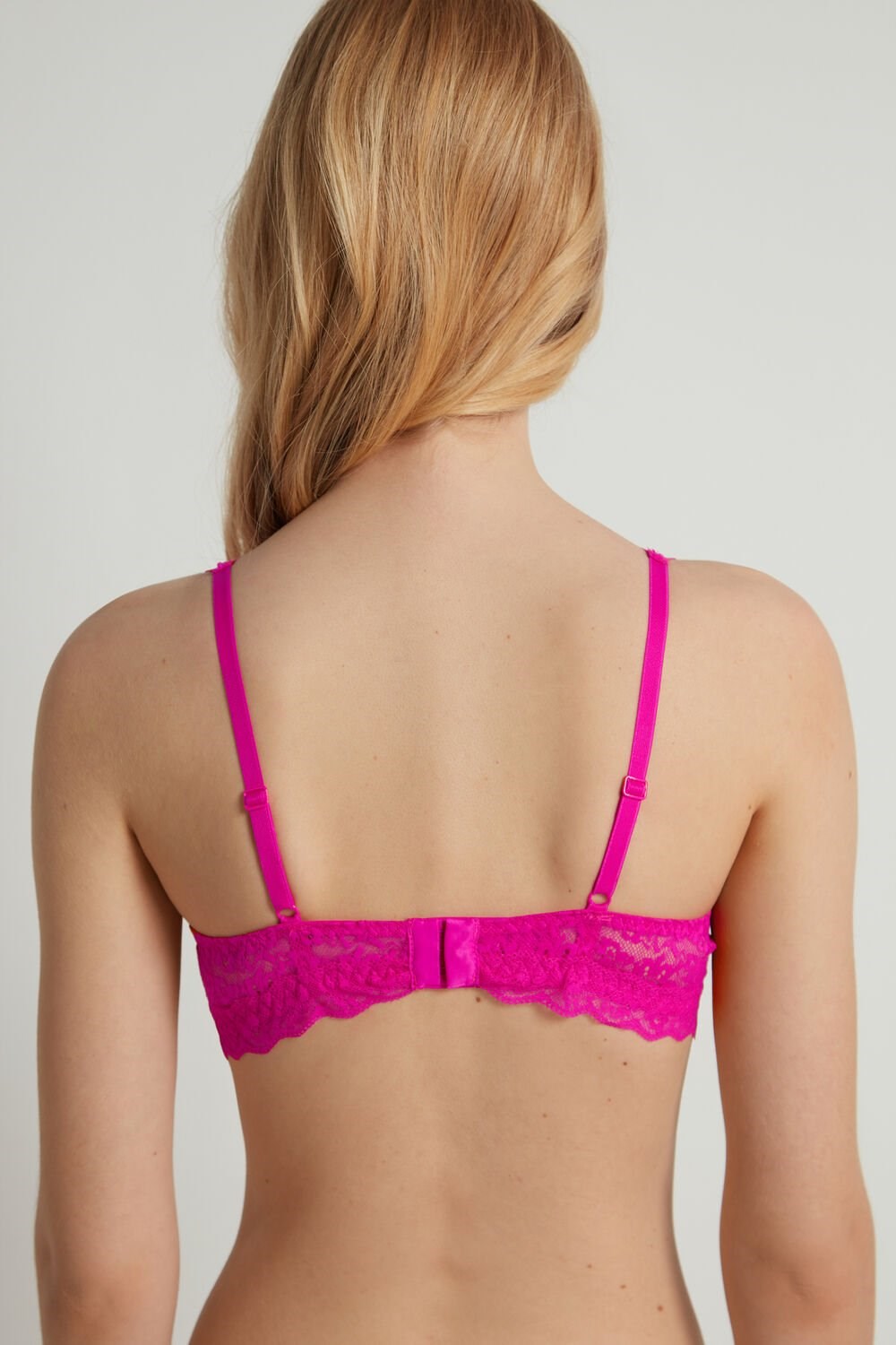 Tezenis Havana Recycled Koronkowe Triangle Bra Różowe Fuksja | 3195-EYUIA