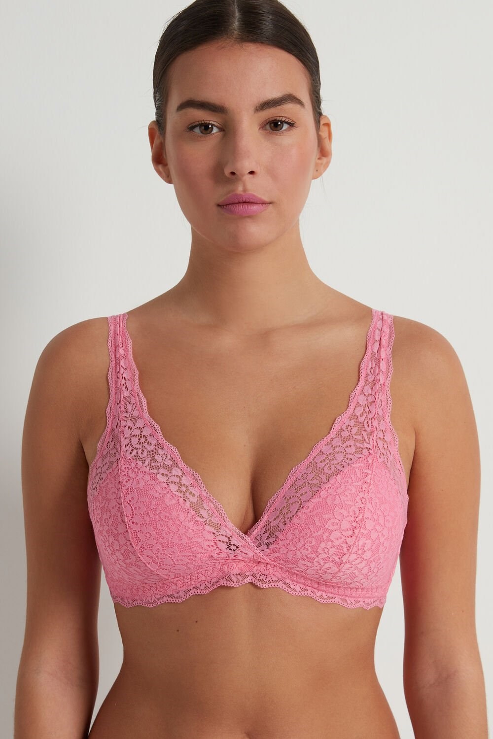 Tezenis Havana Recycled Koronkowe Triangle Bra Różowe Różowe | 8937-BGCKW