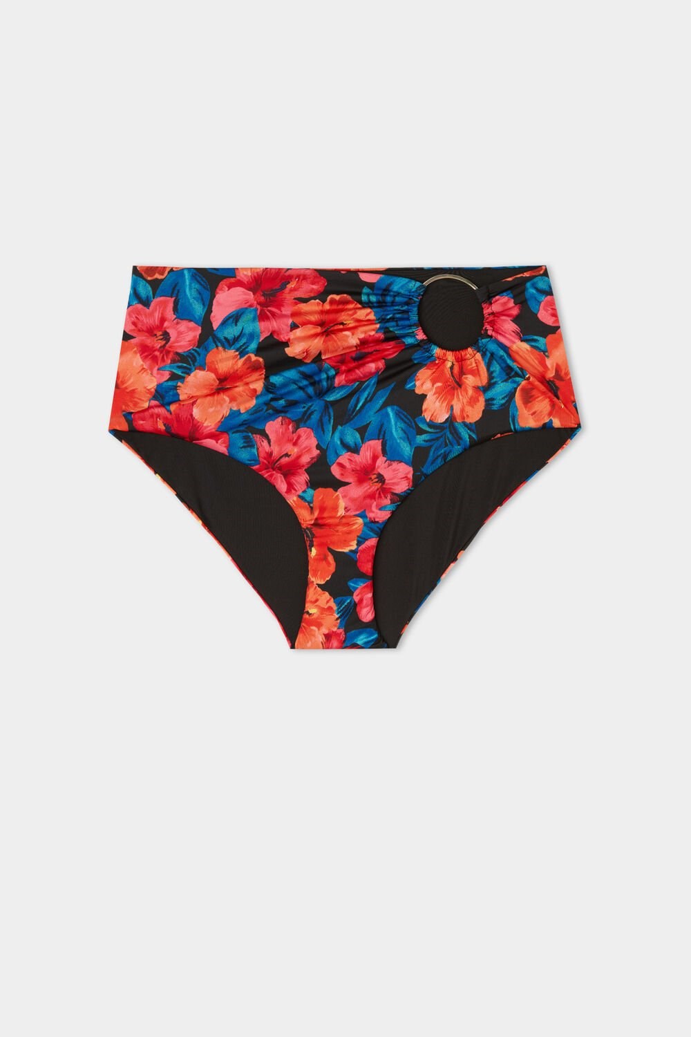 Tezenis Hawaiian Sunset High Rise Bikini Bottoms Niebieskie Kwiaty | 6470-ANFTS