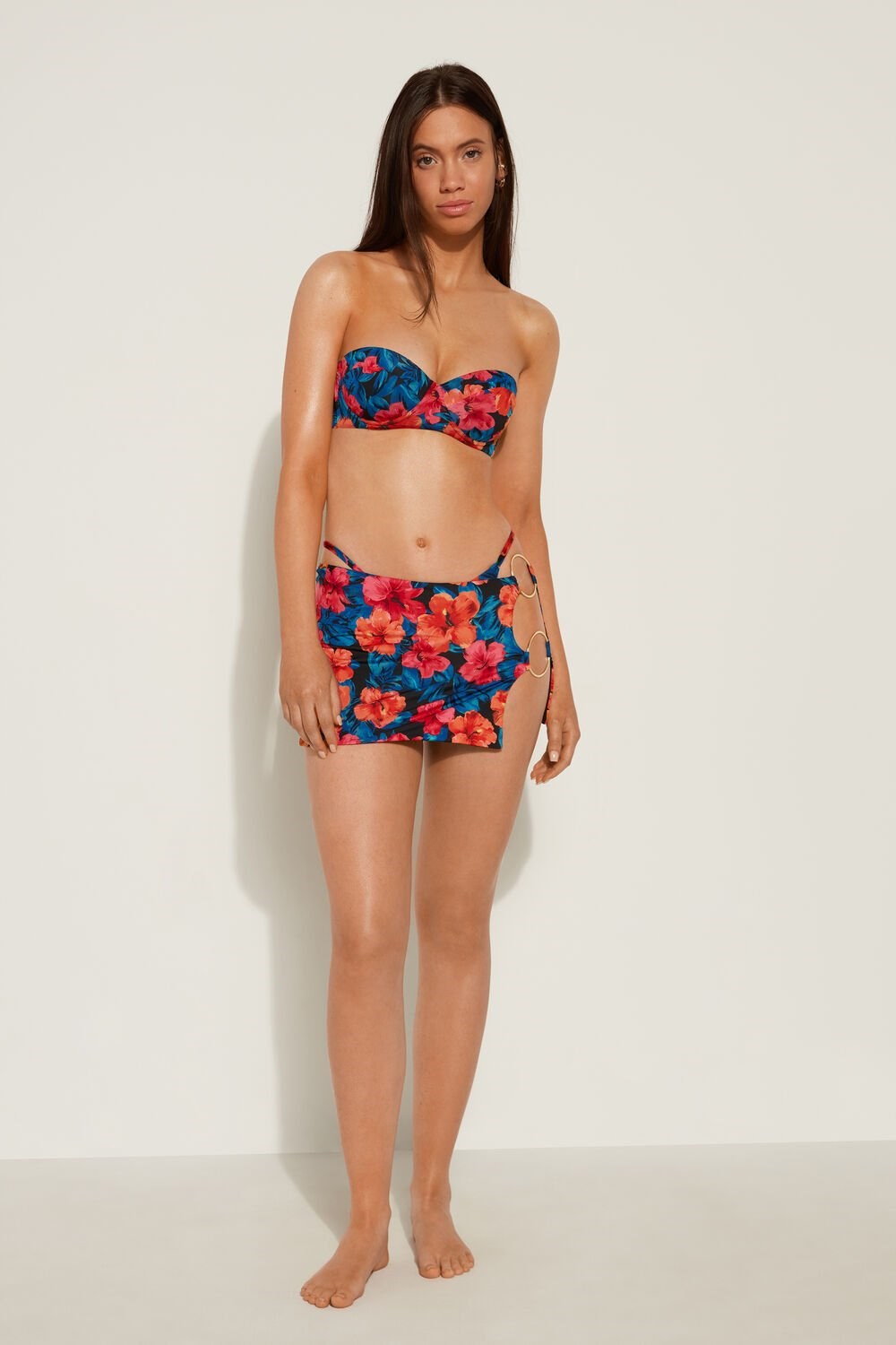 Tezenis Hawaiian Sunset Pareo Mini Skirt Niebieskie Kwiaty | 4317-QKXLH