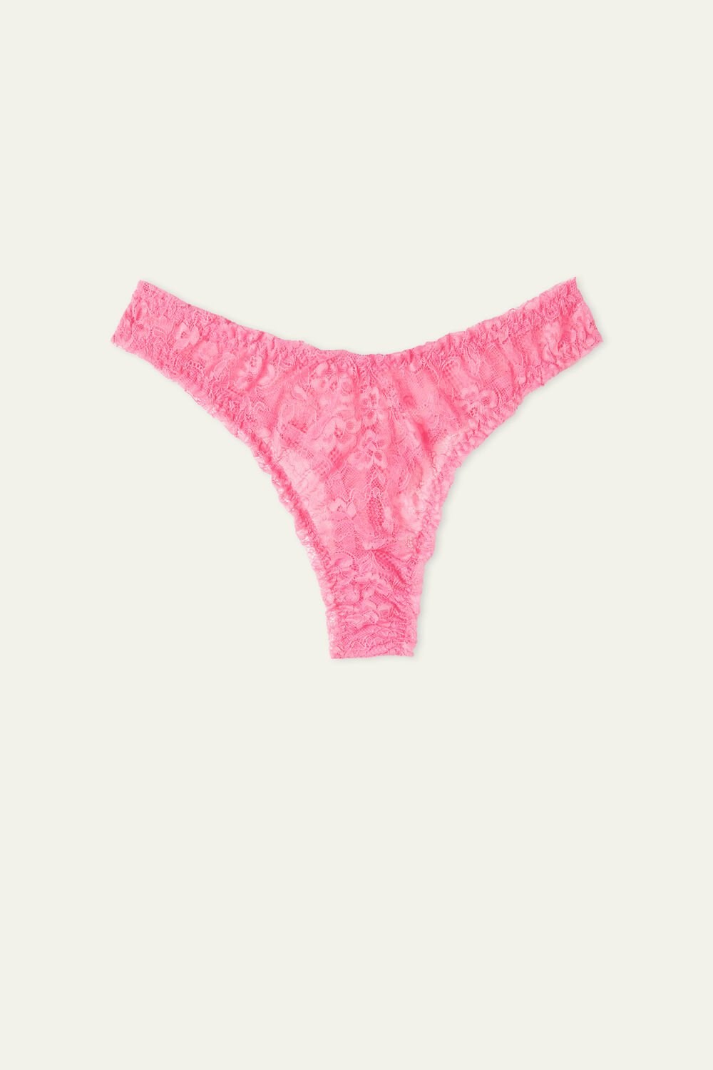 Tezenis High-Cut Gathered Koronkowe Brazilian Panties Różowe Różowe | 4728-WBGFP