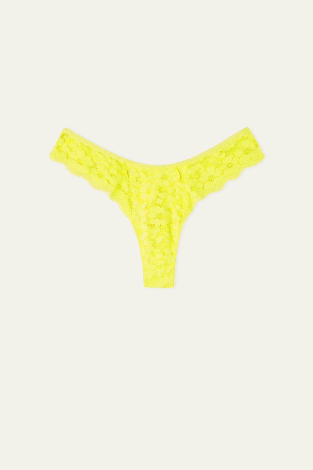 Tezenis High-Cut Koronkowe Brazilian Panties with Cut-Outs Żółte Cytrynowy Żółte | 0297-QZDTX