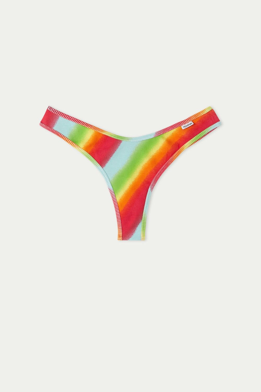 Tezenis High-Cut Żebrowany Brazilian Panties with Logo Kolorowe Pomarańczowe | 0729-UHLCZ