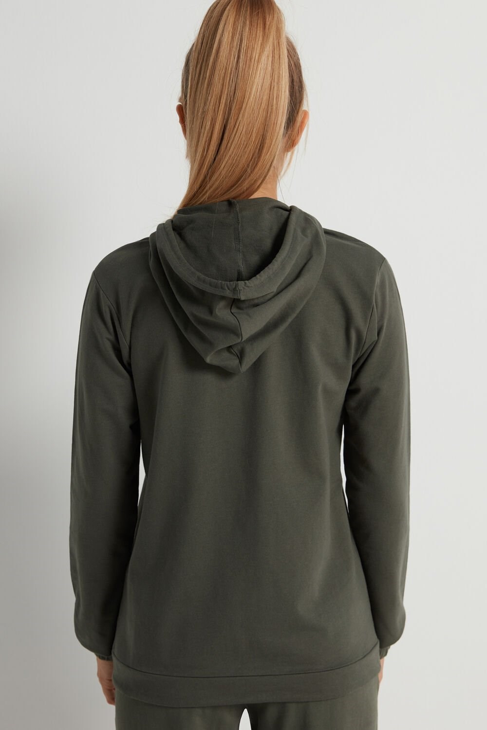 Tezenis Hoodie Sweatshirt with Zamkiem and Drawstring Zielone Zielone | 5364-BIWVA