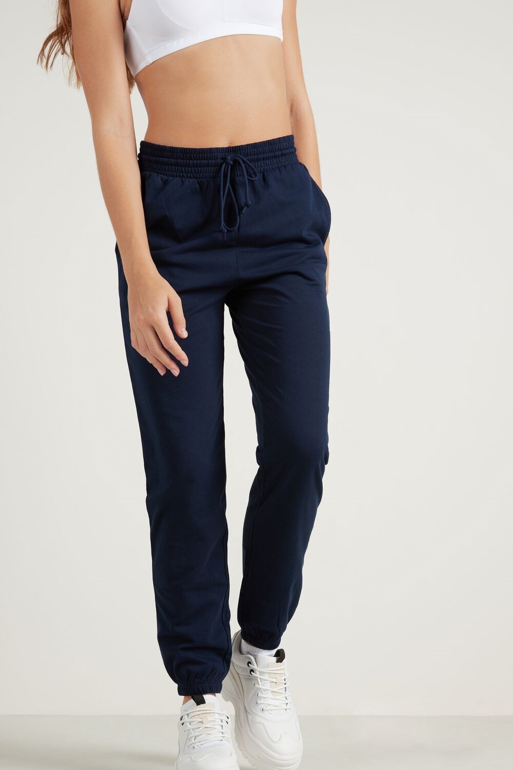 Tezenis Joggers with Welt Pocket and Drawstring Niebieskie Niebieskie | 4637-KBRHS