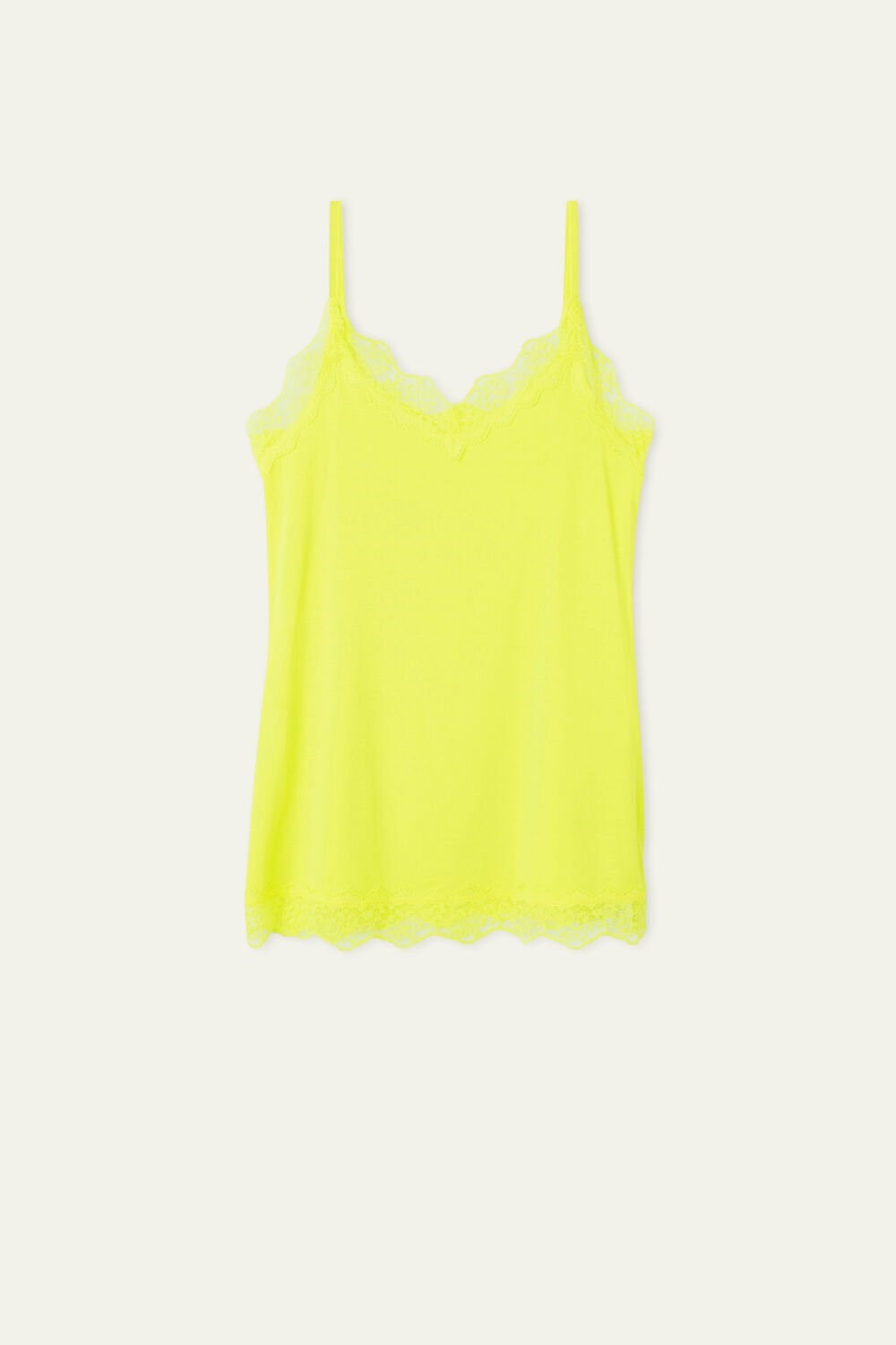 Tezenis Koronkowe Insert Tank Top Żółte Cytrynowy Żółte | 8493-BNWCI