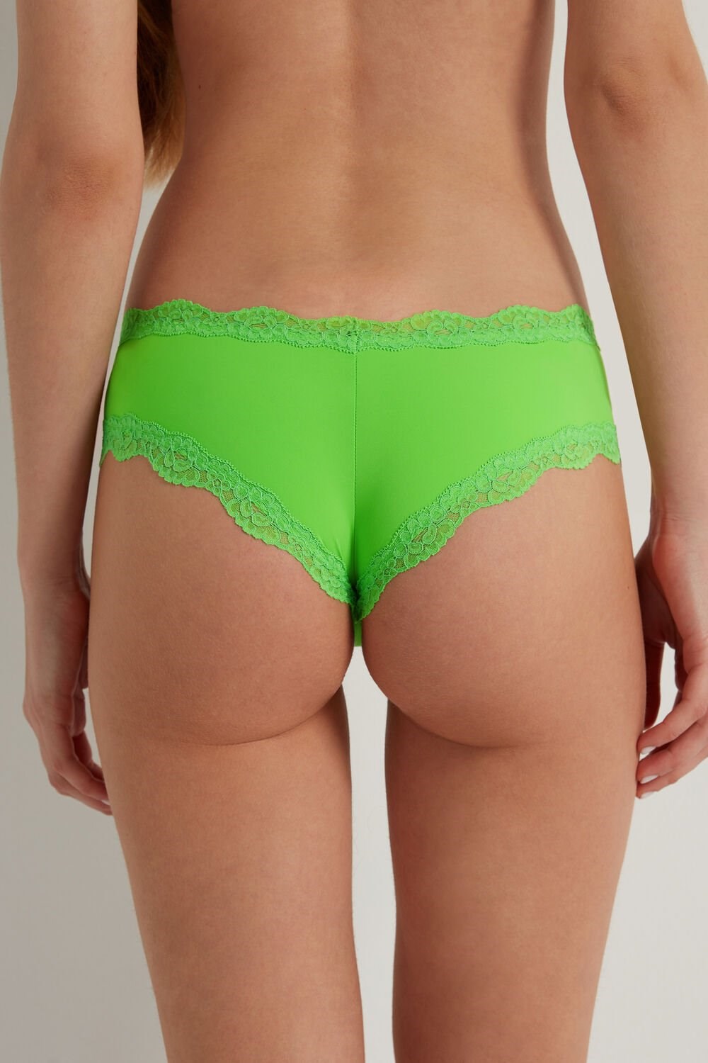 Tezenis Koronkowe and Microfiber Cheeky Hipster Zielone Zielone | 6978-XEZKL