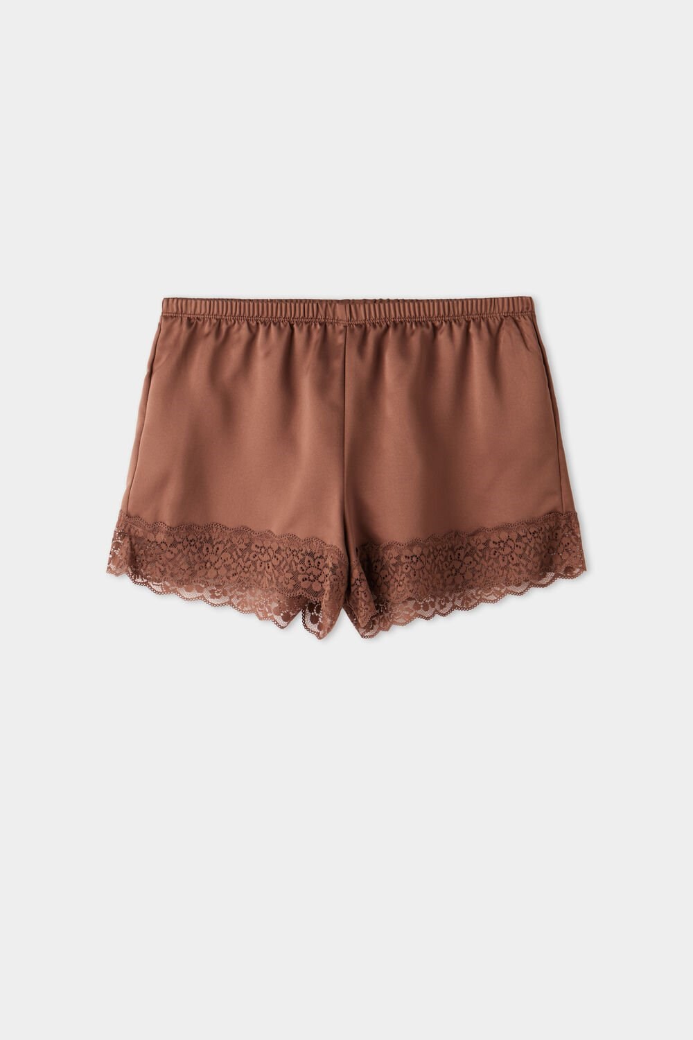 Tezenis Koronkowe and Satin Shorts Brązowe Brązowe | 8509-LQWCF